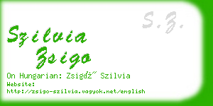 szilvia zsigo business card